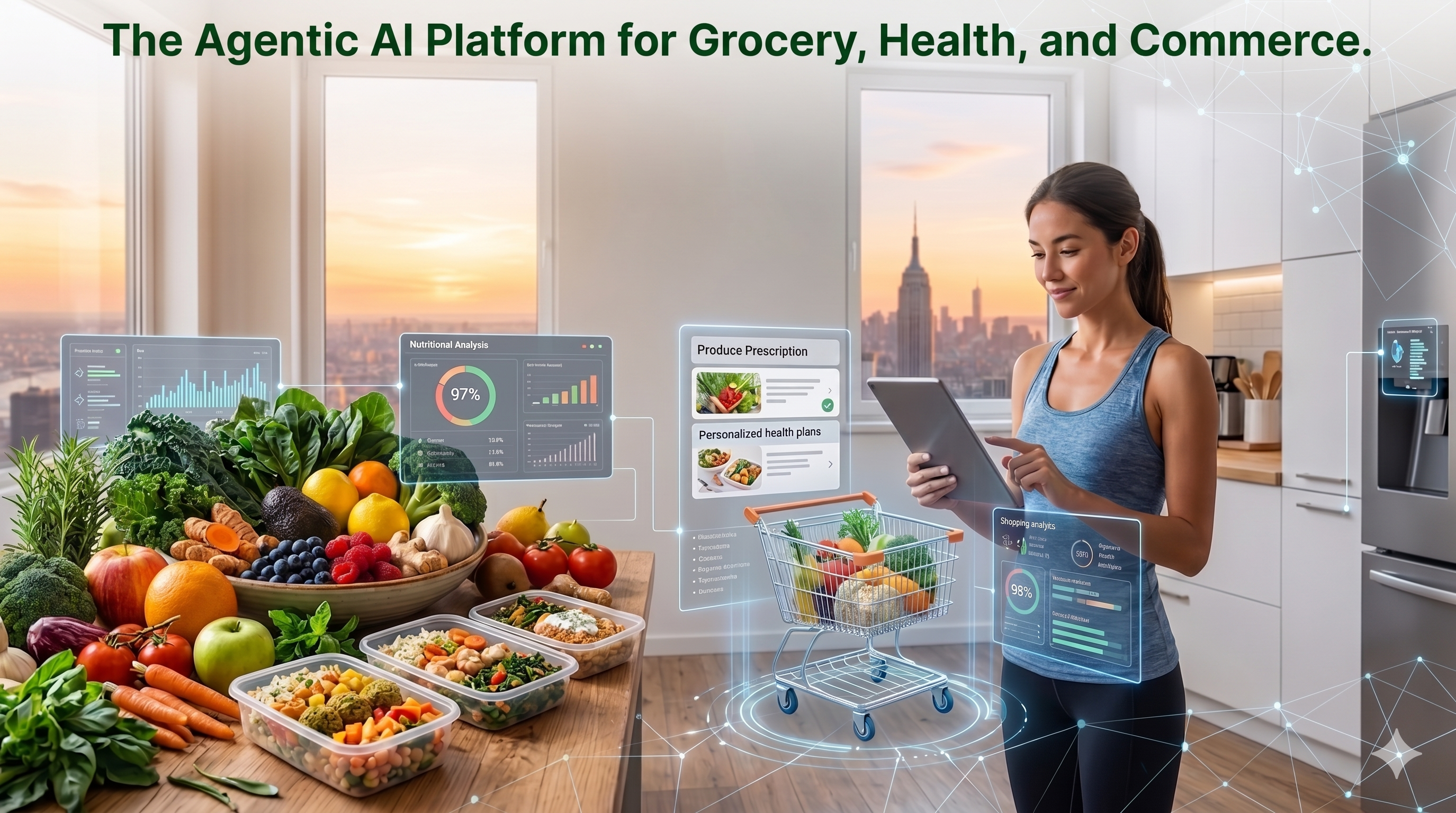 GrocerAI shopper journey with personalized health and grocery planning